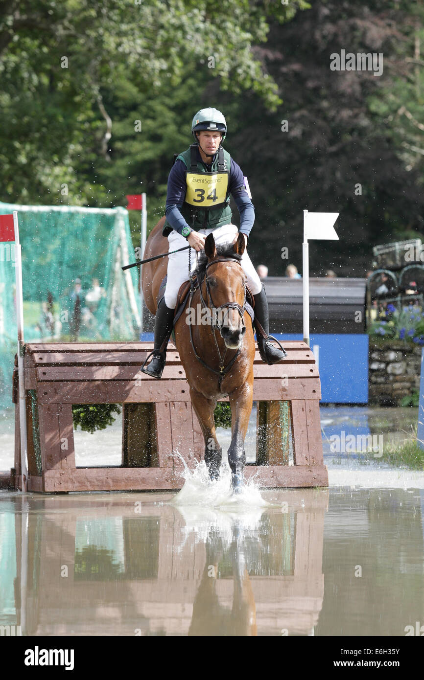 Blair Atholl, Scotland. 23rd Aug, 2014. Blair Castle International Horse Trials. Mark Kyle (IRL) riding Jemilla in the CIC. Credit:  Action Plus Sports/Alamy Live News Stock Photo