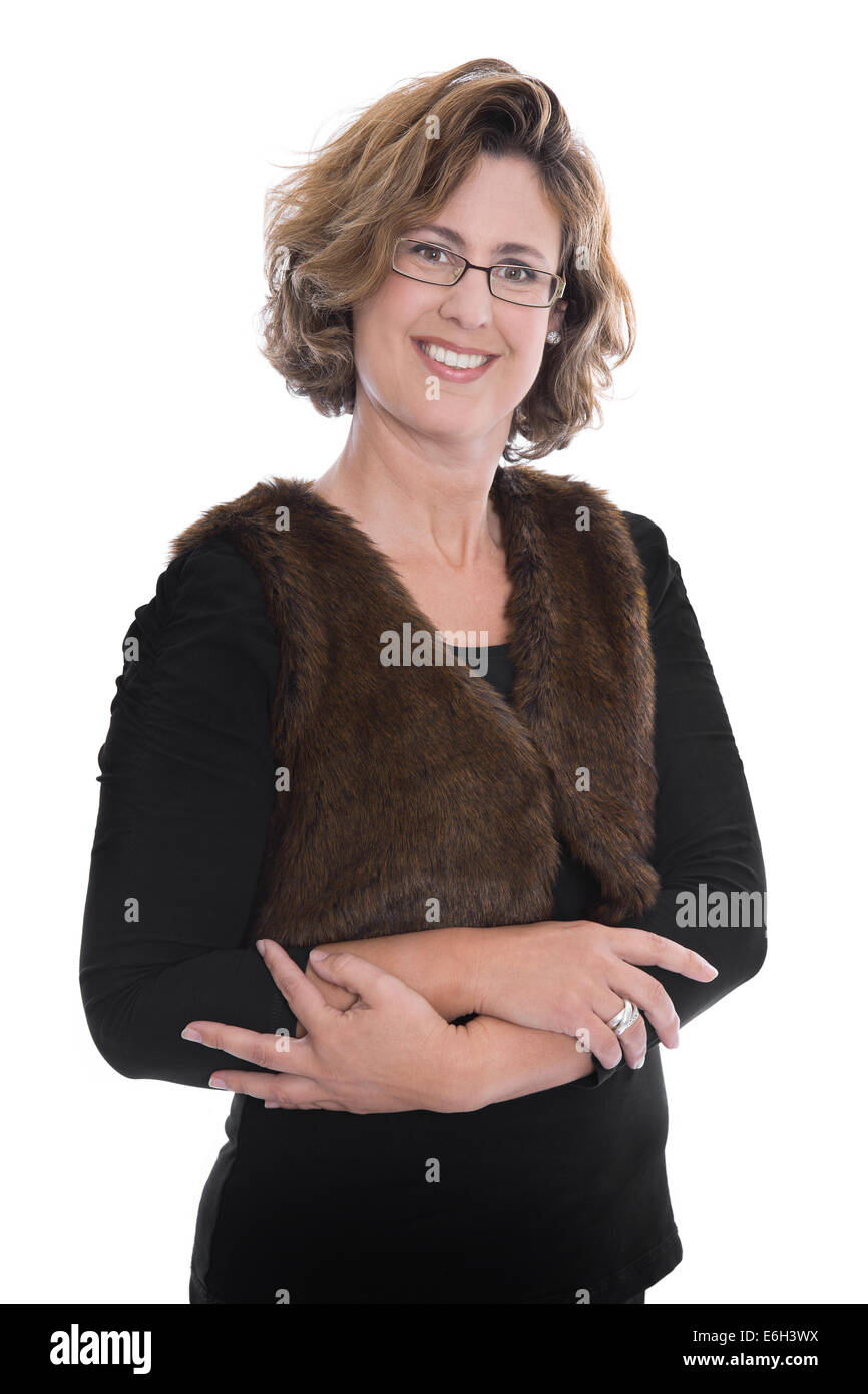 Portrait middle aged woman glasses hi-res stock photography and images ...