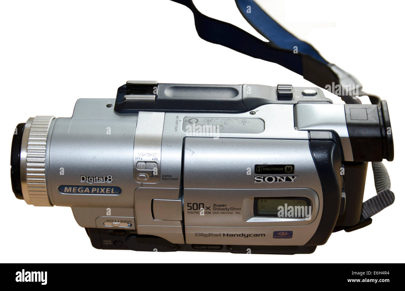 Sony "Digital Handycam" camcorder that recorded on miniature Hi8 video  tapes in the early 2000s. Model number: DCR-TRV725E Stock Photo - Alamy