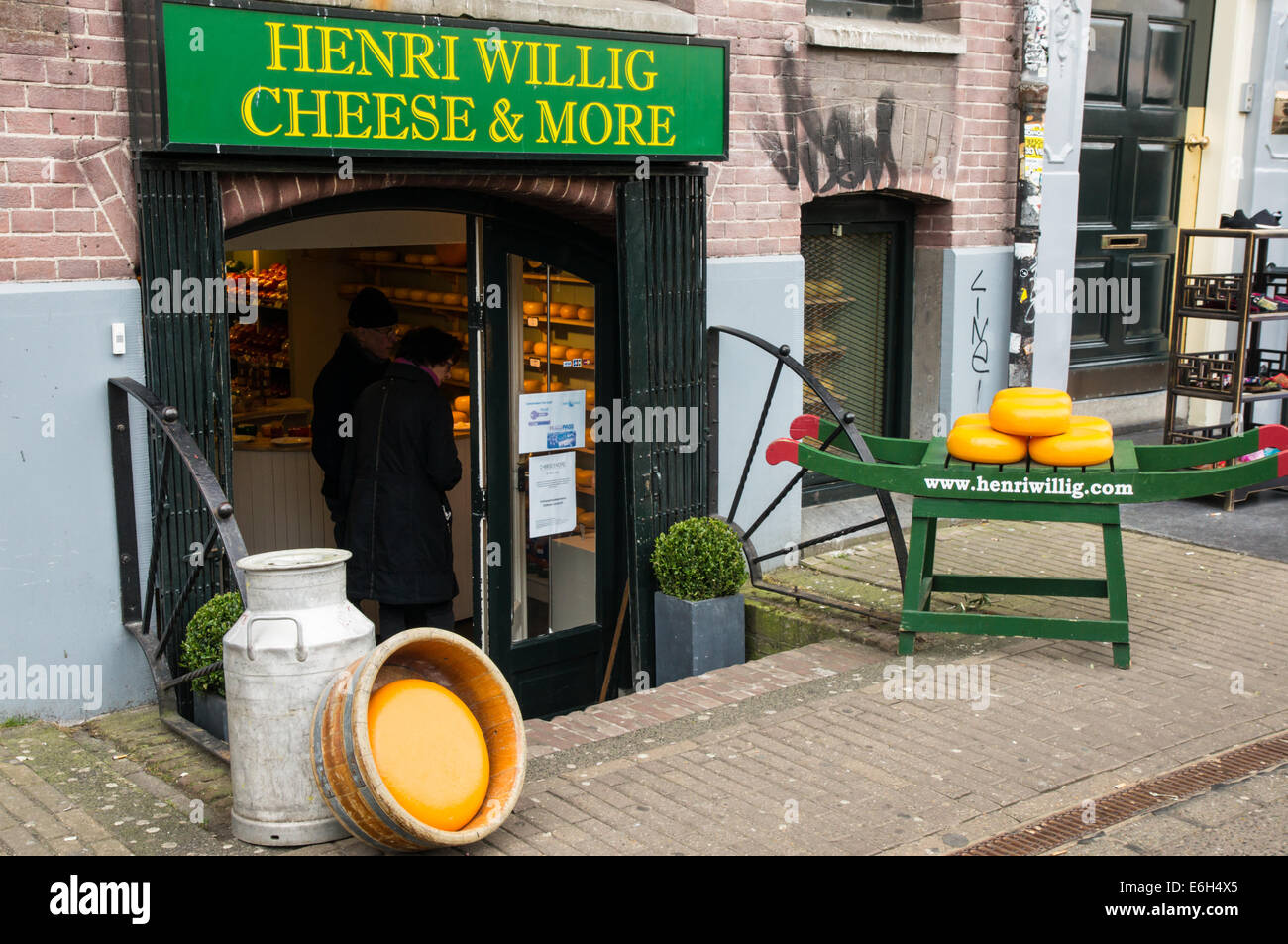Traditional cheese shop in  Amsterdam, Netherlands Stock Photo