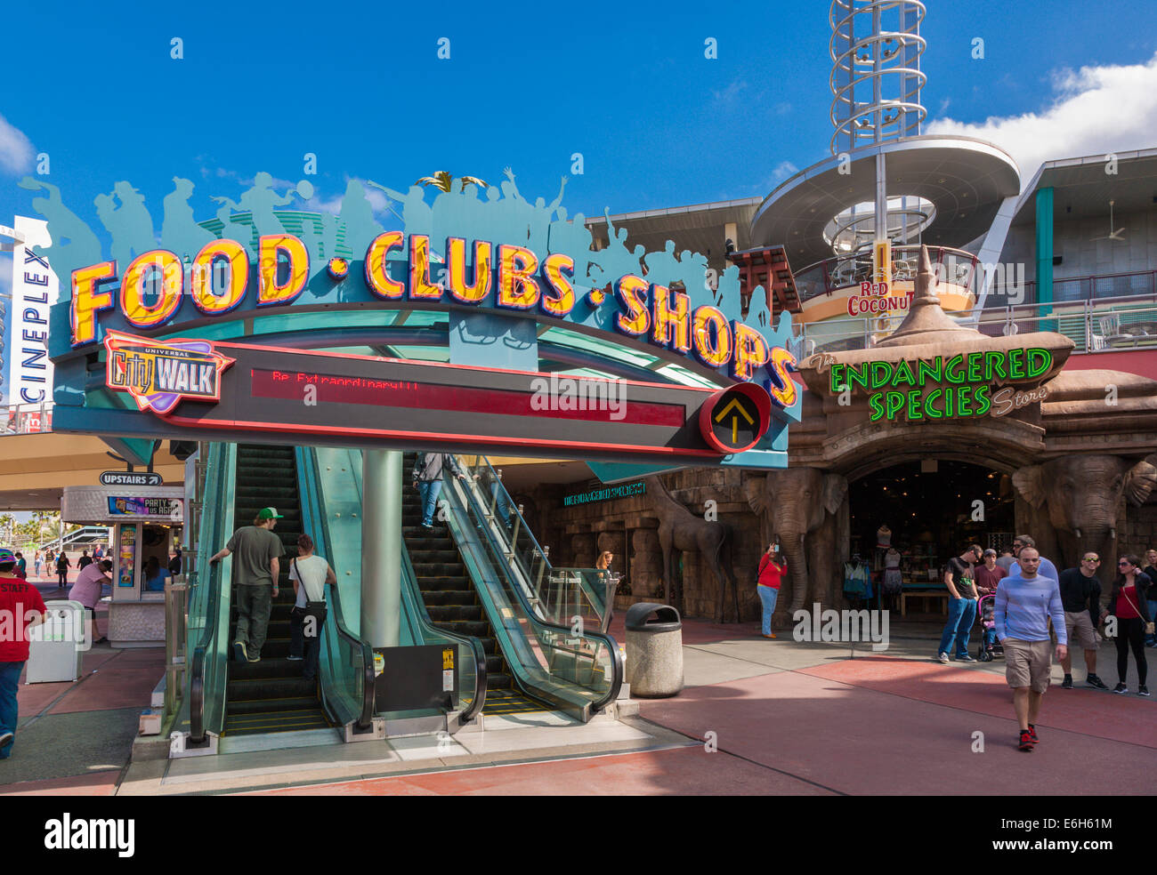 Brightly colored neon signs of Jimmy Buffett's Margaritaville club at  Universal Studio's City Walk in Orlando, Florida Stock Photo - Alamy