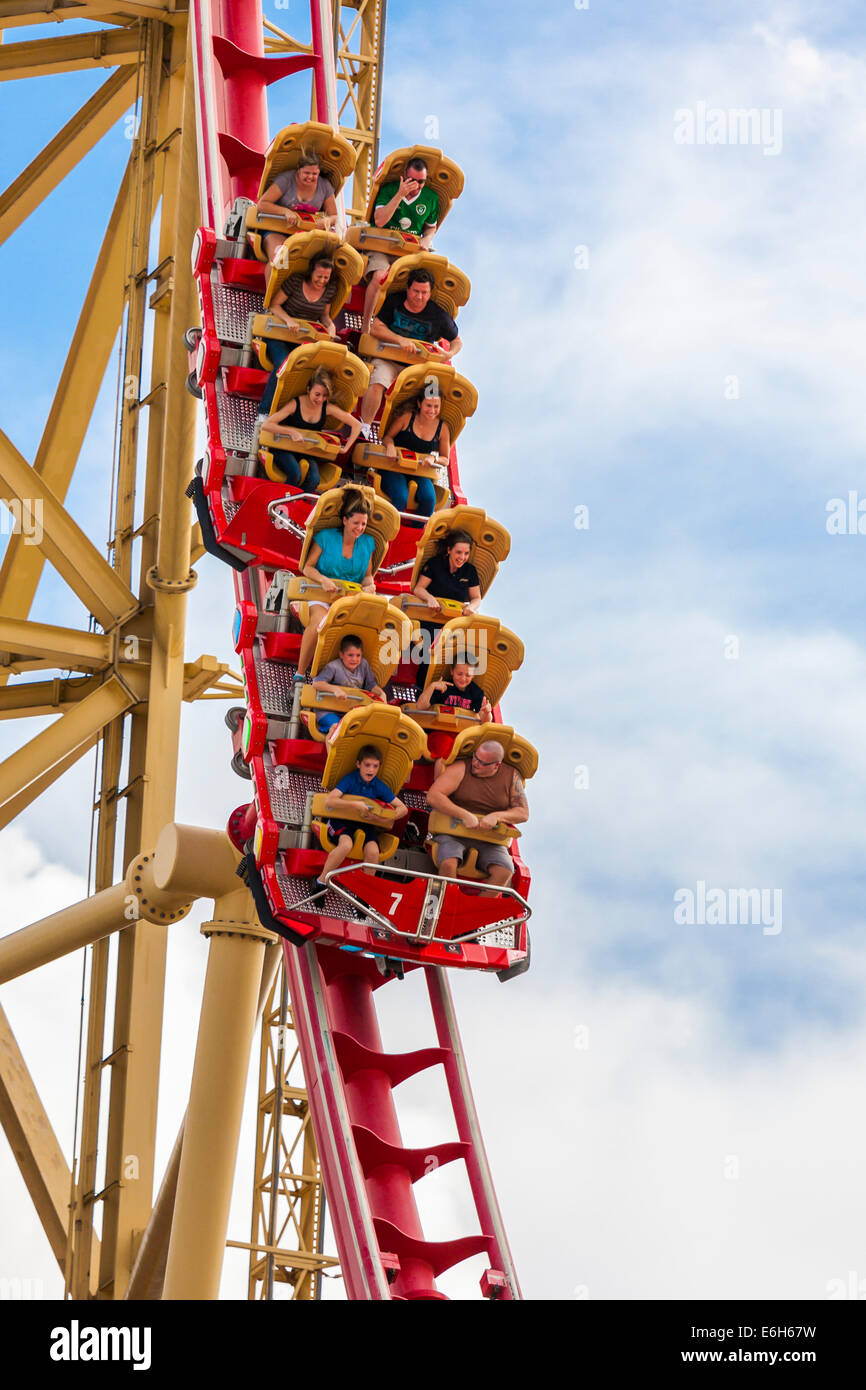 Closeup of Hollywood Rip Ride Roller Coaster car in Hollywood Studios at Universal  Studios in Walt Disney World, Florida Stock Photo - Alamy