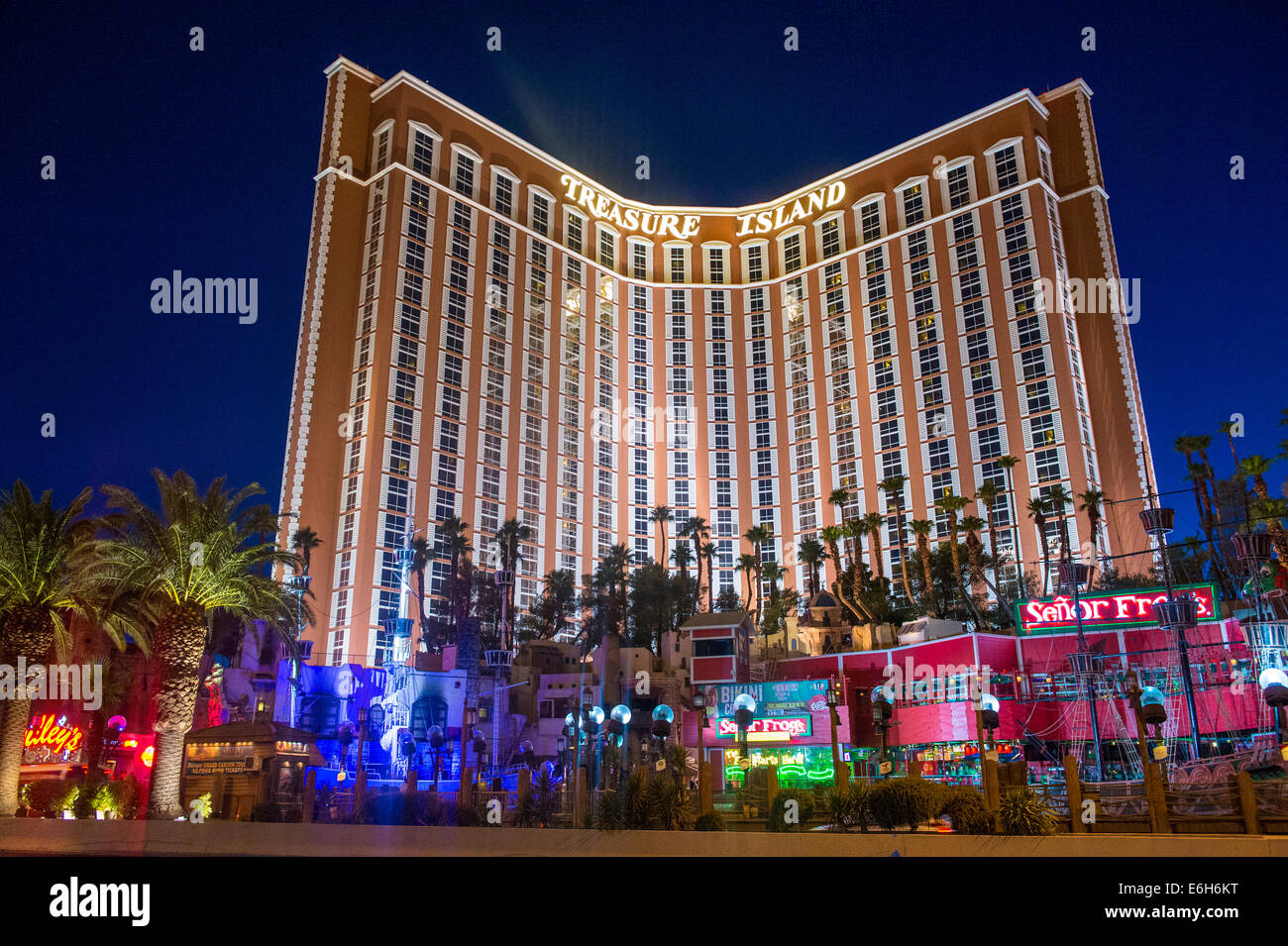 Treasure Island hotel and casino in Las Vegas. Stock Photo