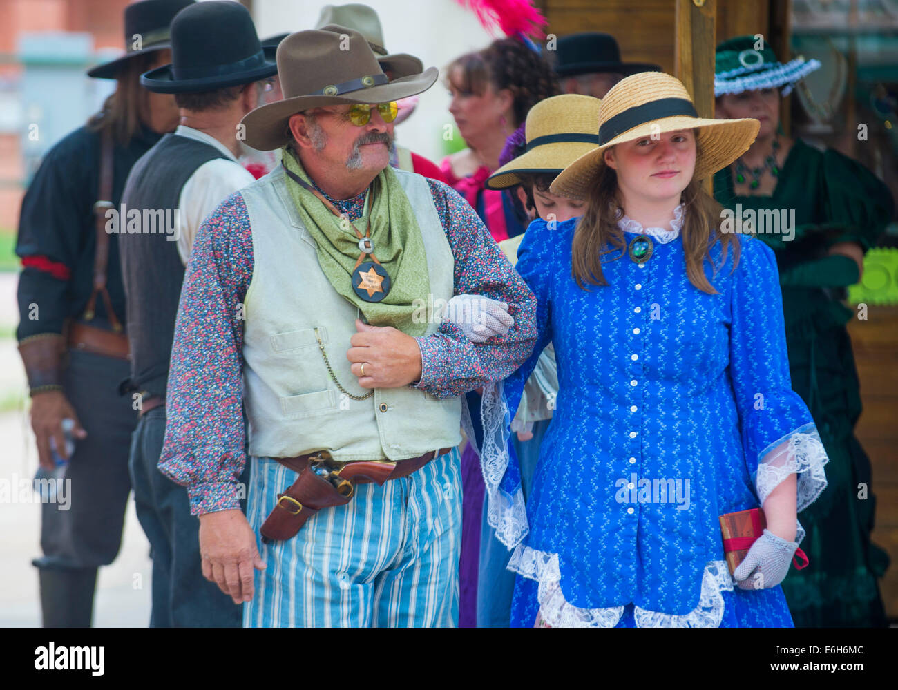 A participants in the Vigilante Days event in Tombstone , Arizona Stock Photo