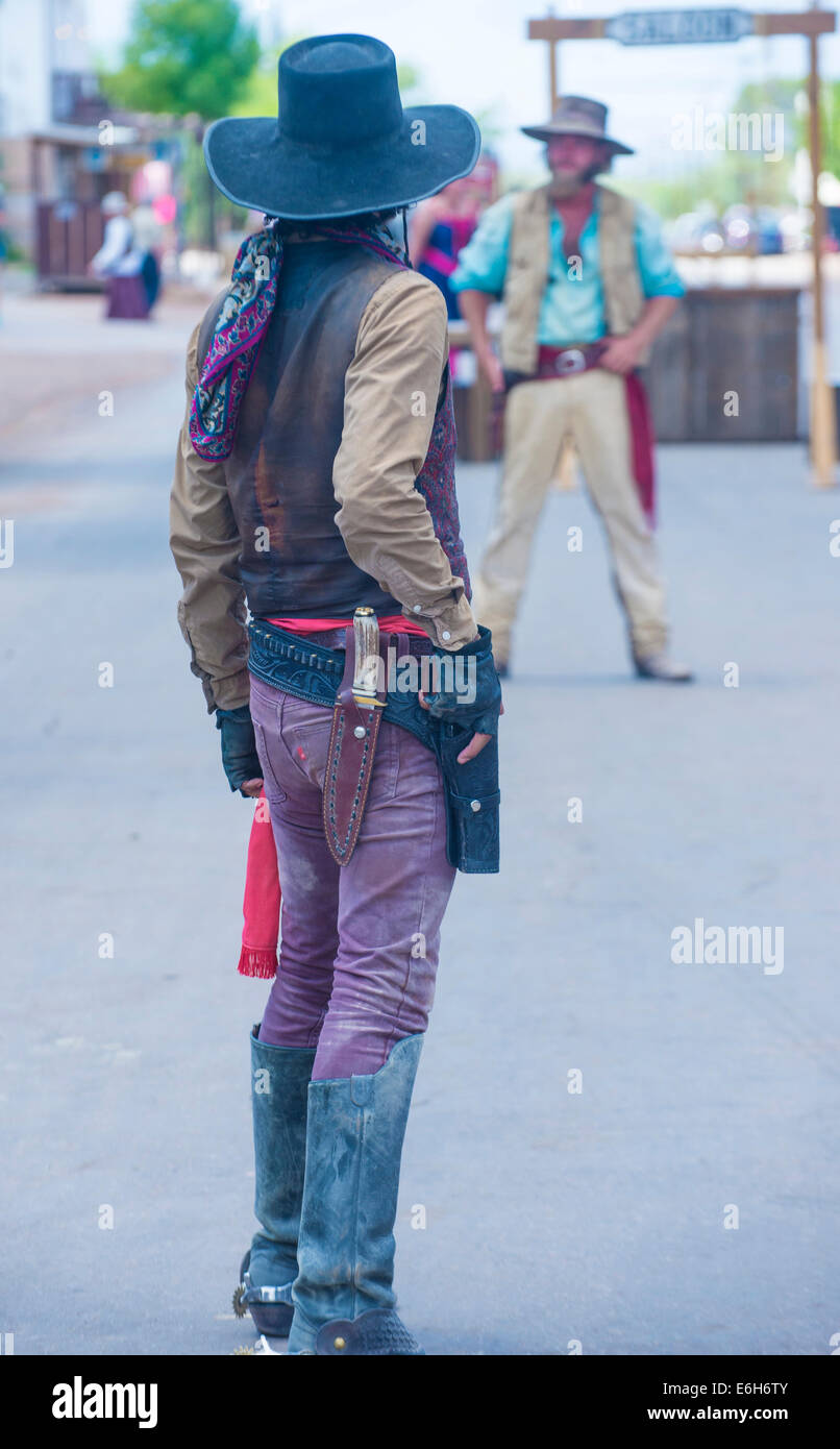 A participants in the Vigilante Days event in Tombstone , Arizona Stock Photo