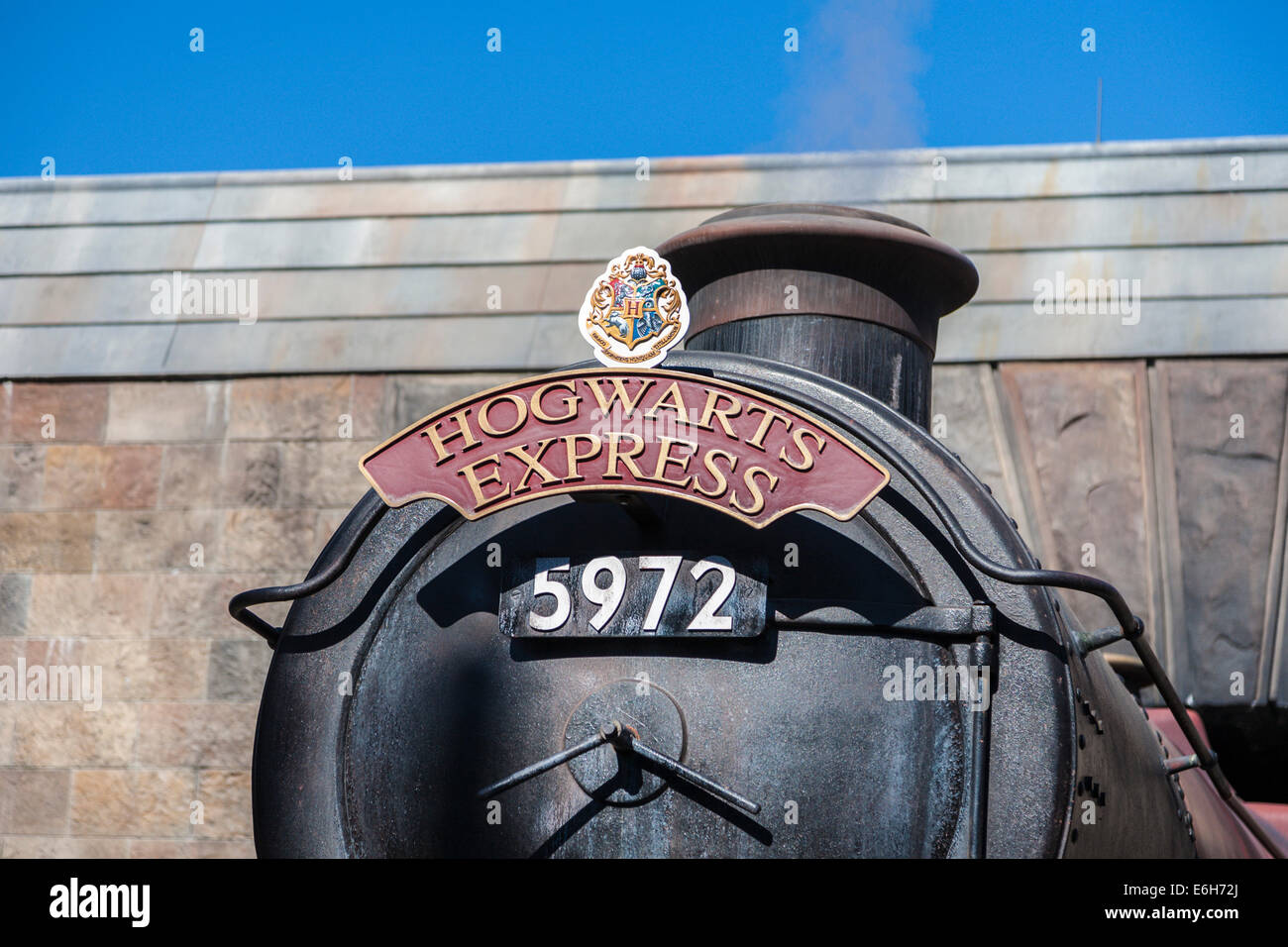Hogwarts Express train locomotive at The Wizzarding World of Harry