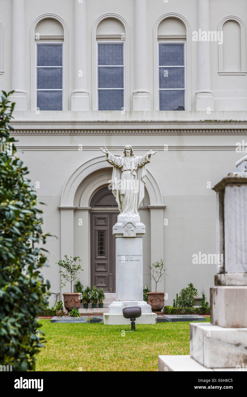 Statue of Jesus in French Quarter of New Orleans, Louisiana Stock Photo