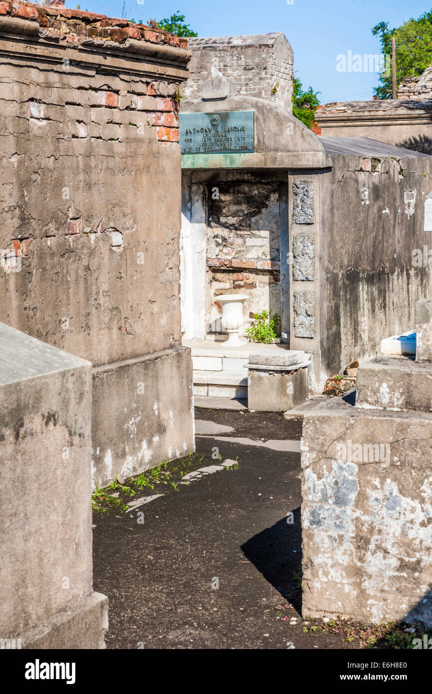 Above ground graves in St. Louis Cemetery No. 1 in New Orleans