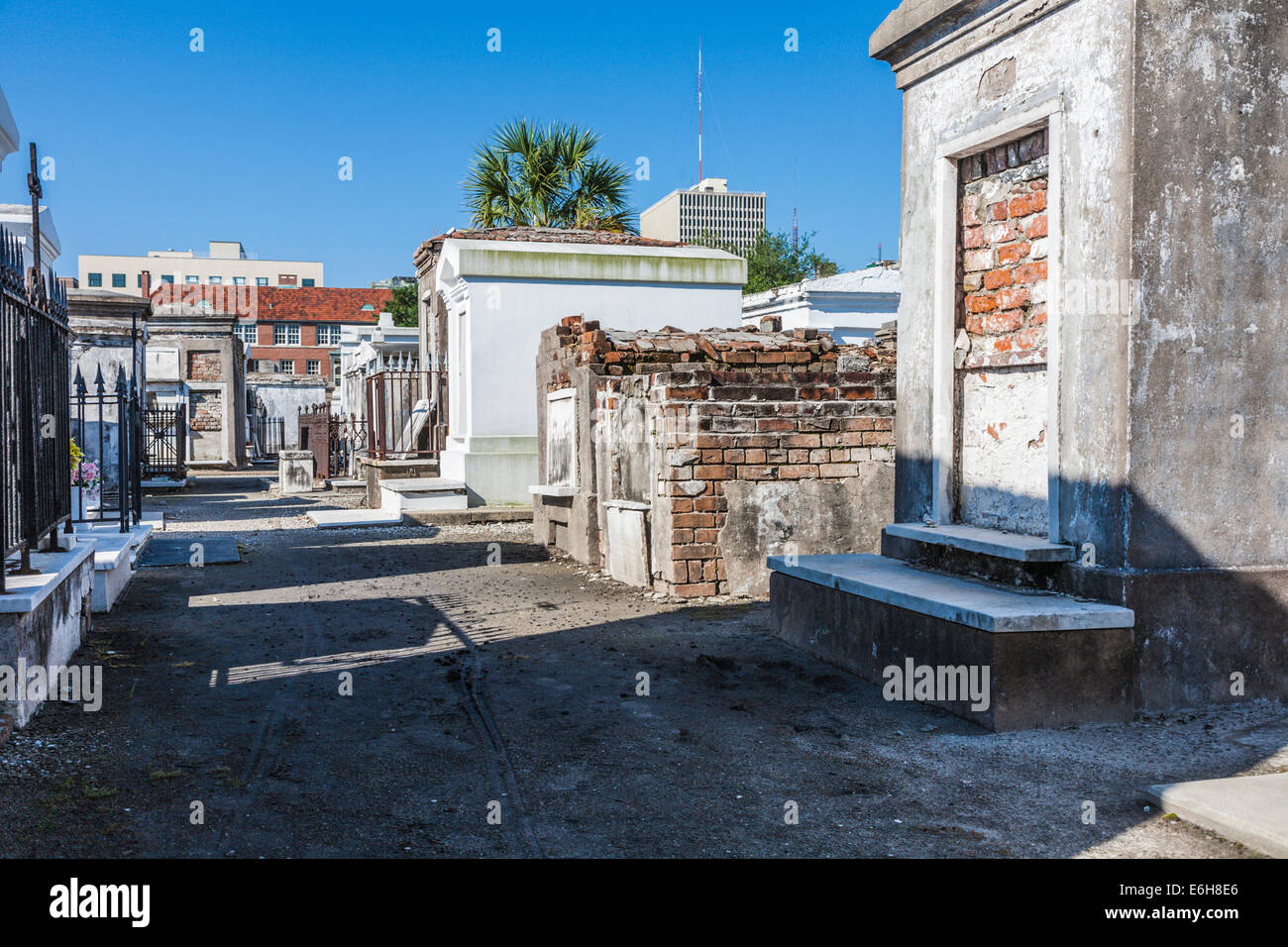 Above ground graves in St. Louis Cemetery No. 1 in New Orleans