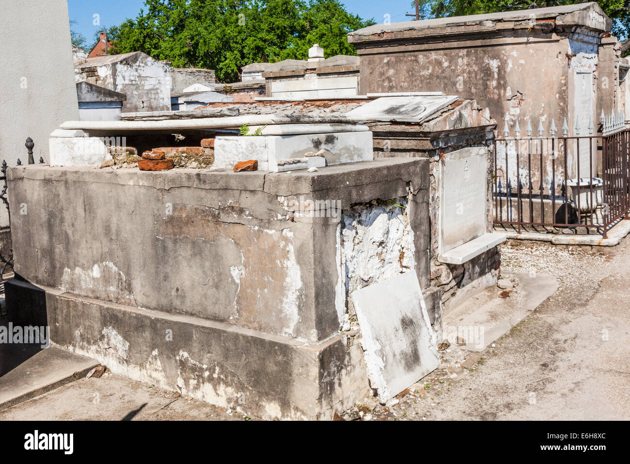 Above ground graves in St. Louis Cemetery No. 1 in New Orleans