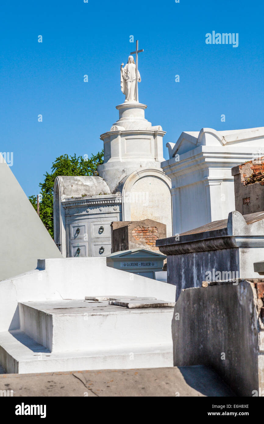 Above ground graves in St. Louis Cemetery No. 1 in New Orleans