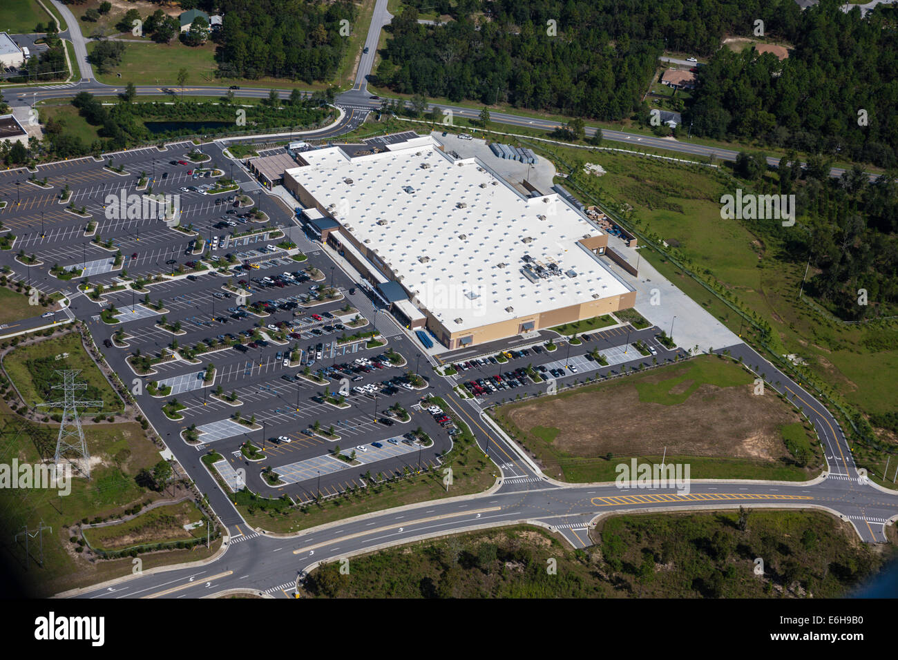 Aerial view of a Walmart retail store in Ocala, Florida Stock Photo Alamy