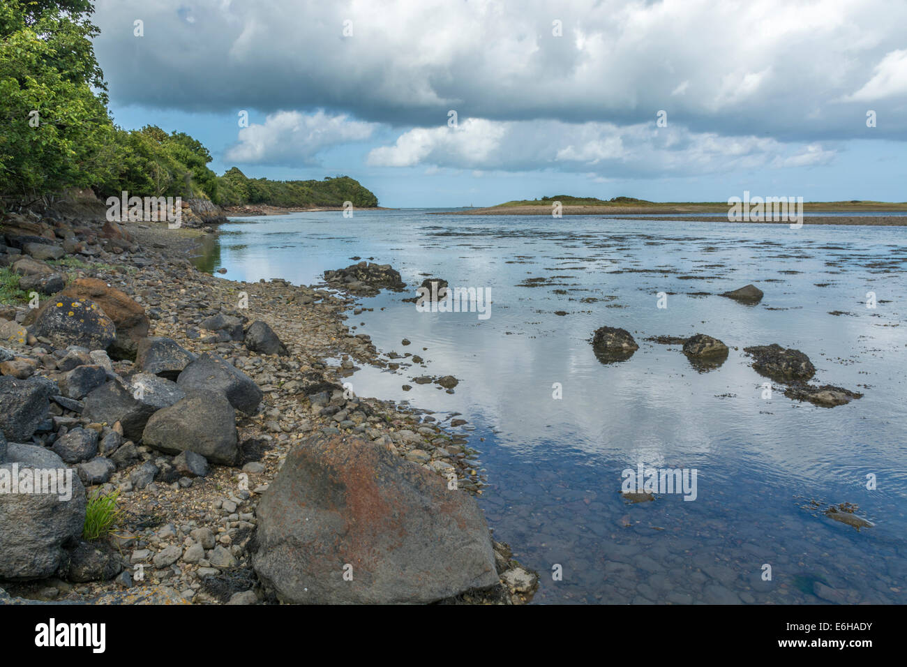 View of the estuary at Dulas, Anglesey, North Wales Stock Photo Alamy