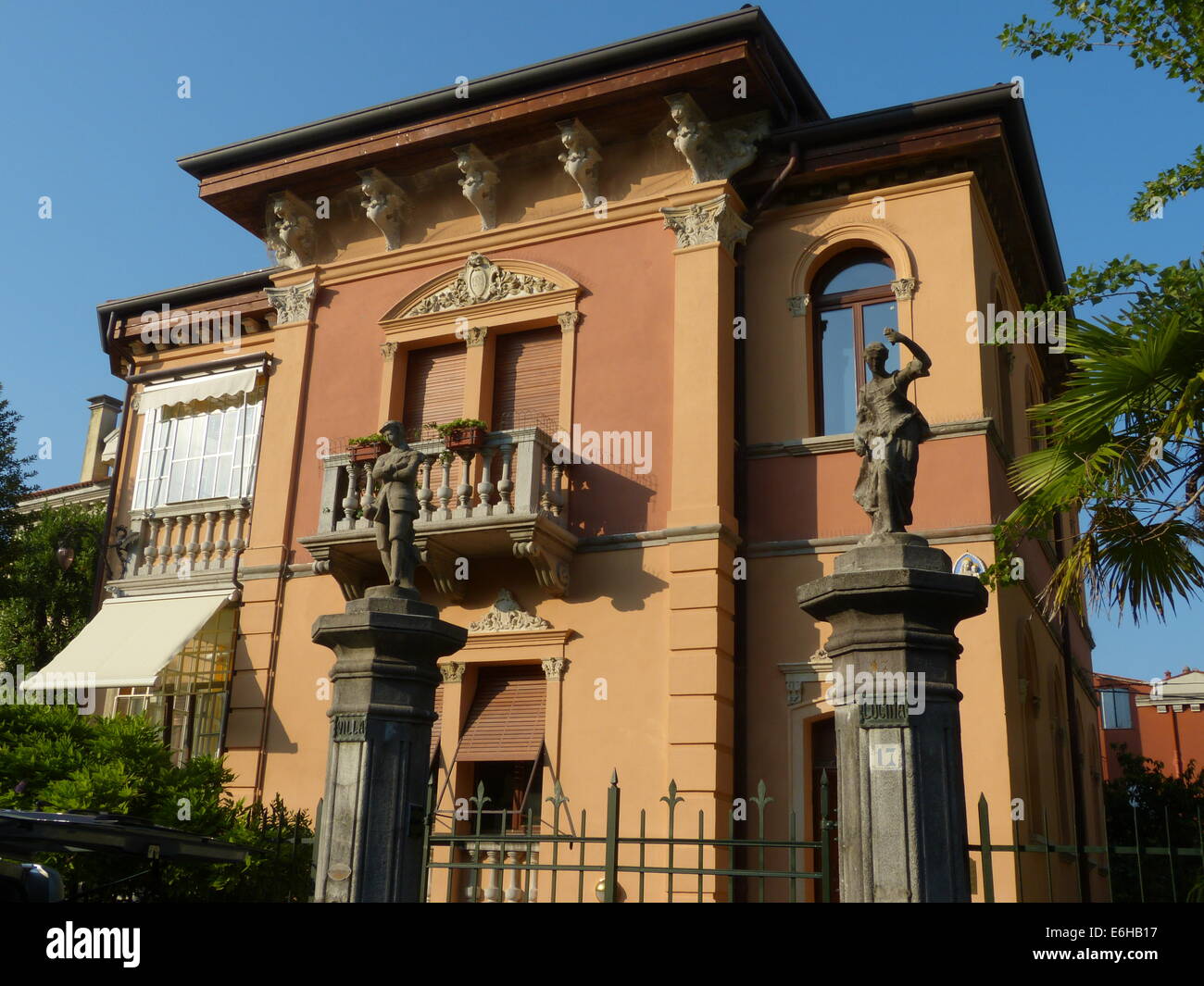 Classic Liberty style villa on the Lido Venice Lagoon Stock Photo Alamy