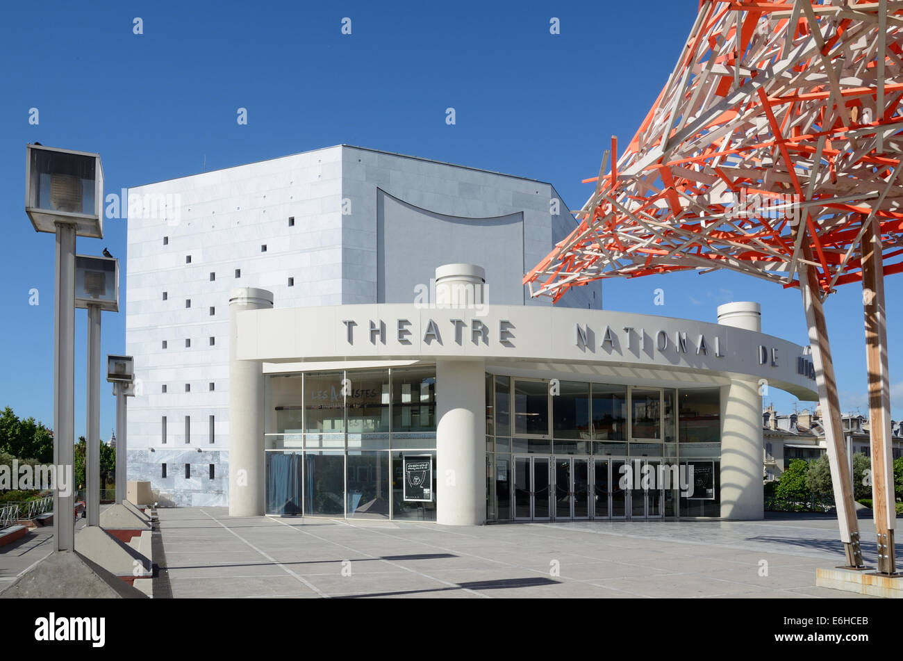 National Theater or Theater Nice next to the Museum of Modern Art or MAMAC on the Promenade des Arts Nice Alpes-Maritimes France Stock Photo