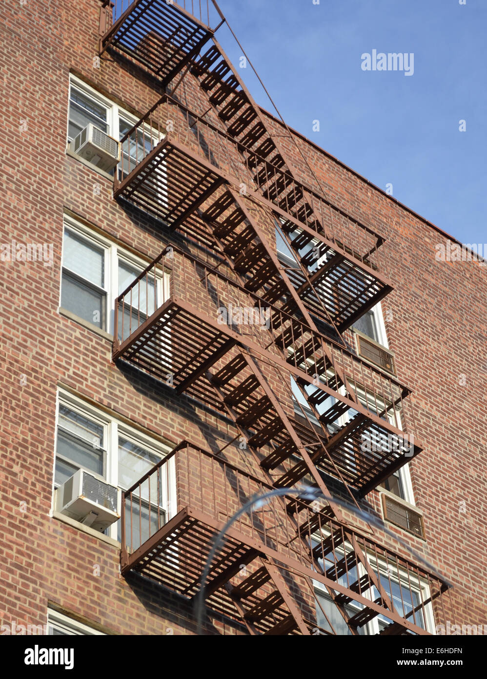 Fire escape, NYC Stock Photo Alamy