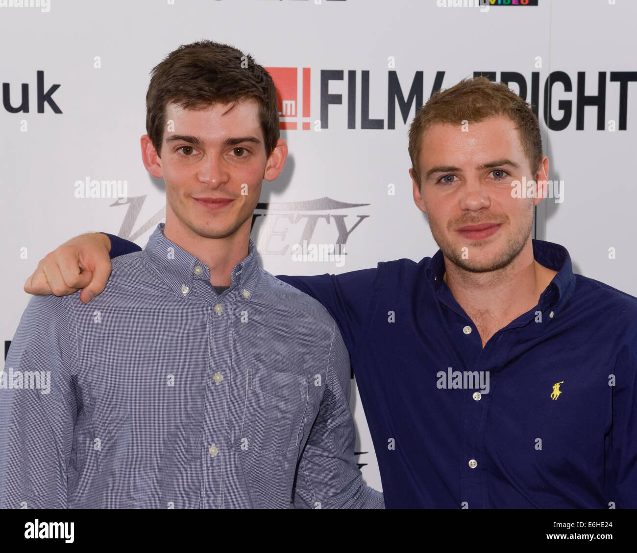 The 15th Film4 Frightfest on 23/08/2014 at The VUE West End, London. The cast attend the World Premiere of The Mirror.  Persons pictured: Joshua Dickinson, Nate Fallows. Picture by Julie Edwards Stock Photo