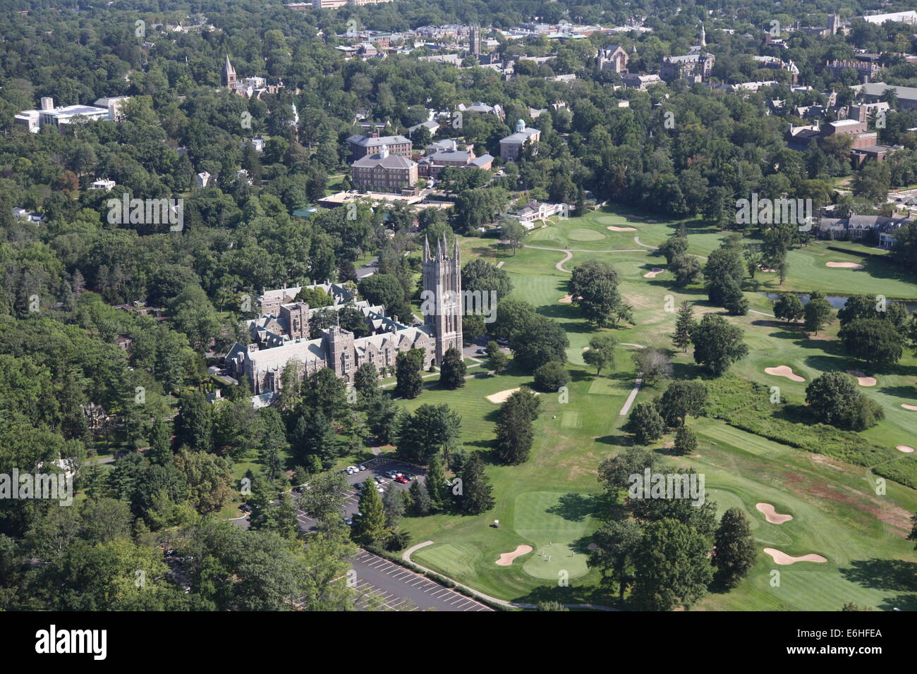 Aerial view of Princeton, New Jersey Stock Photo