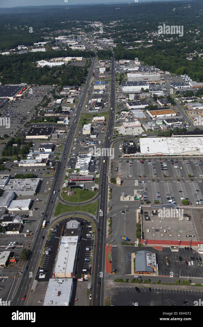 Aerial view of U.S. Highway 22 in Union, New Jersey Stock Photo