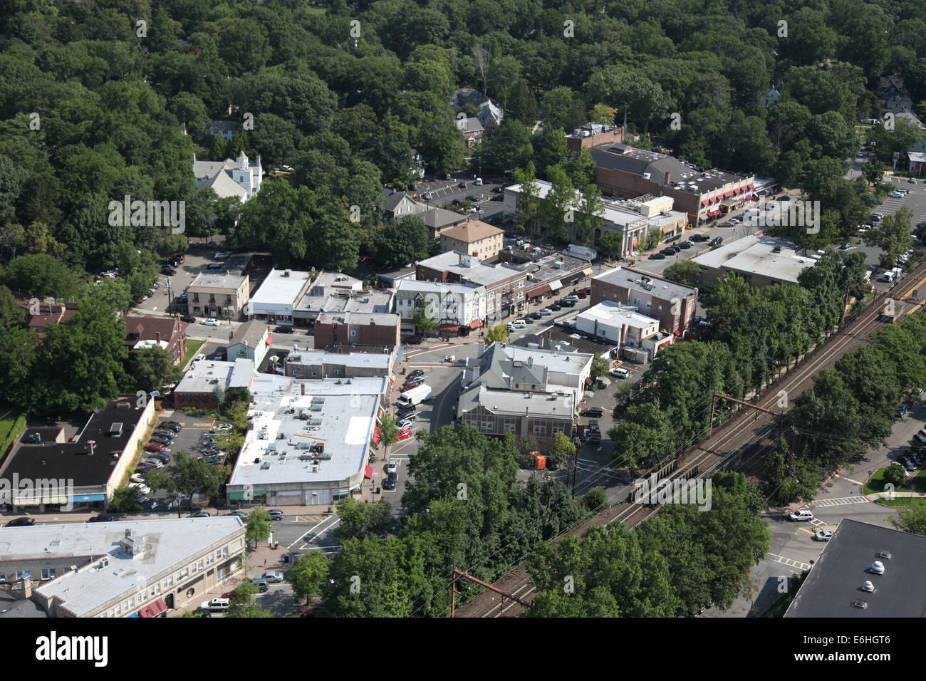 Aerial view of Maplewood, New Jersey Stock Photo - Alamy