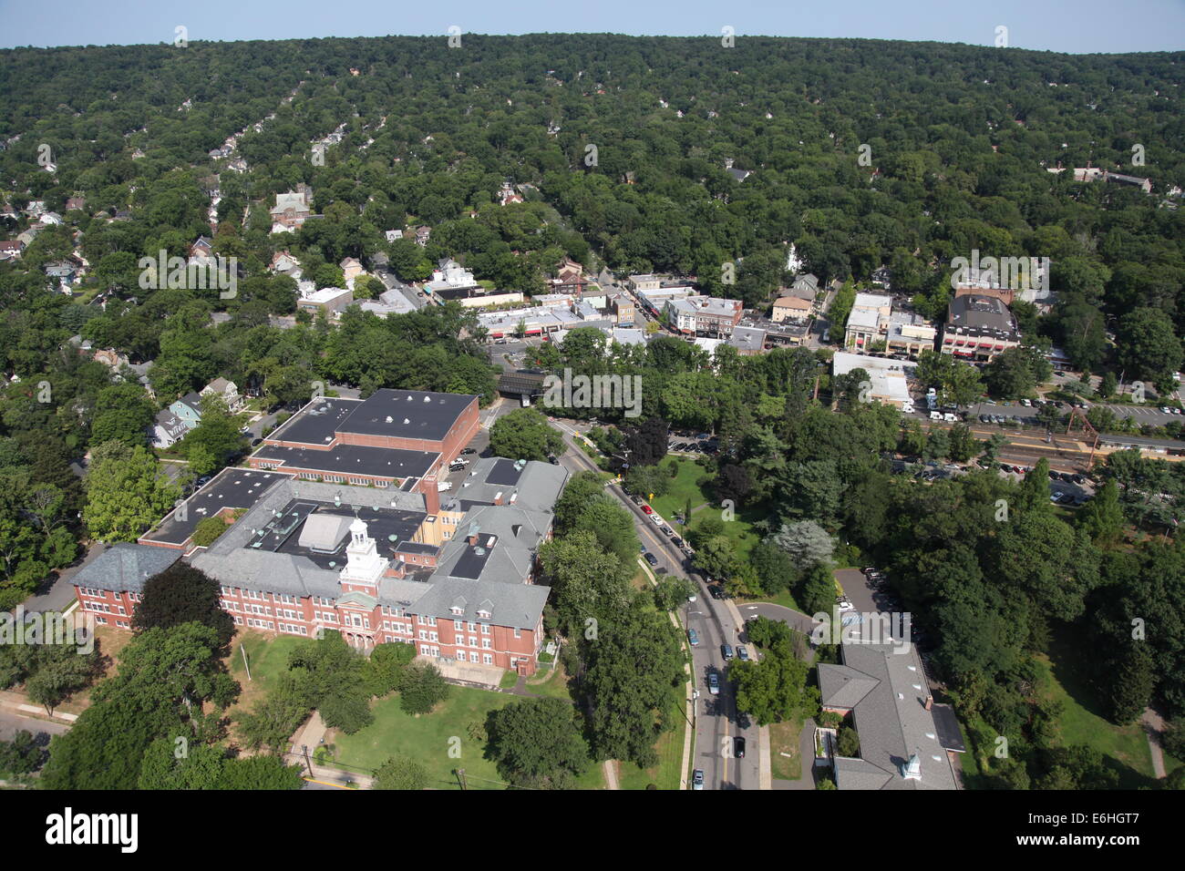 Aerial view of Maplewood, New Jersey Stock Photo Alamy