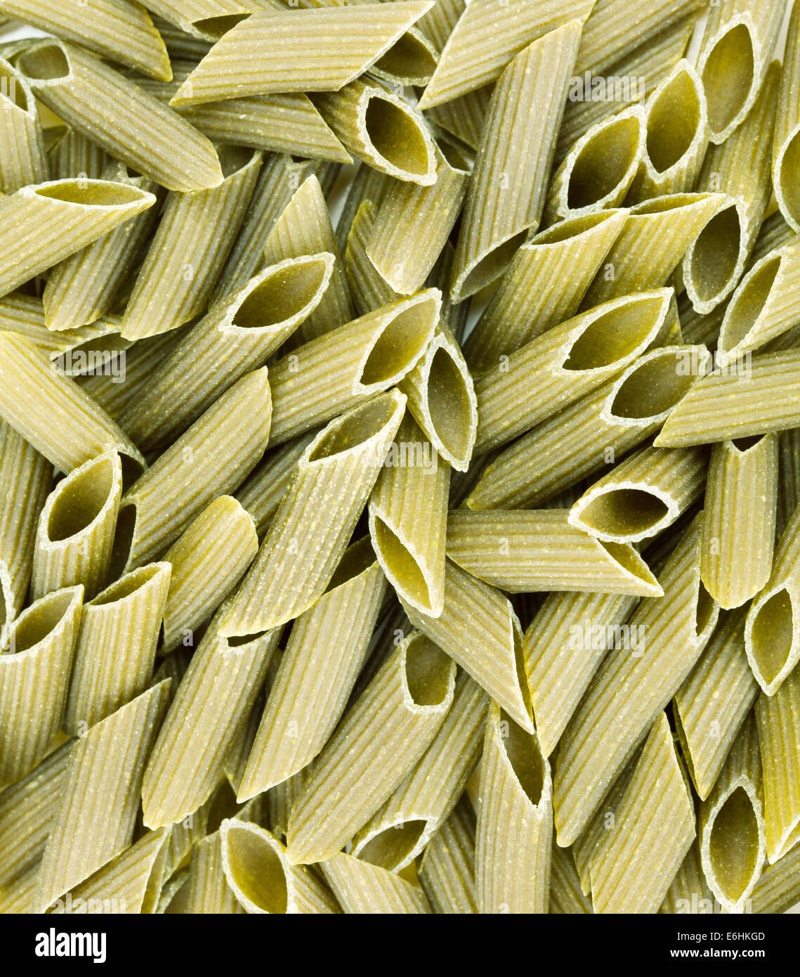 Green colored penne pasta. Food background Stock Photo Alamy