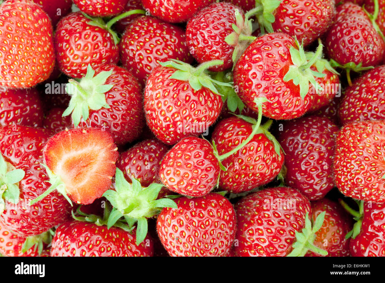 Fresh ripe strawberry closeup Stock Photo - Alamy