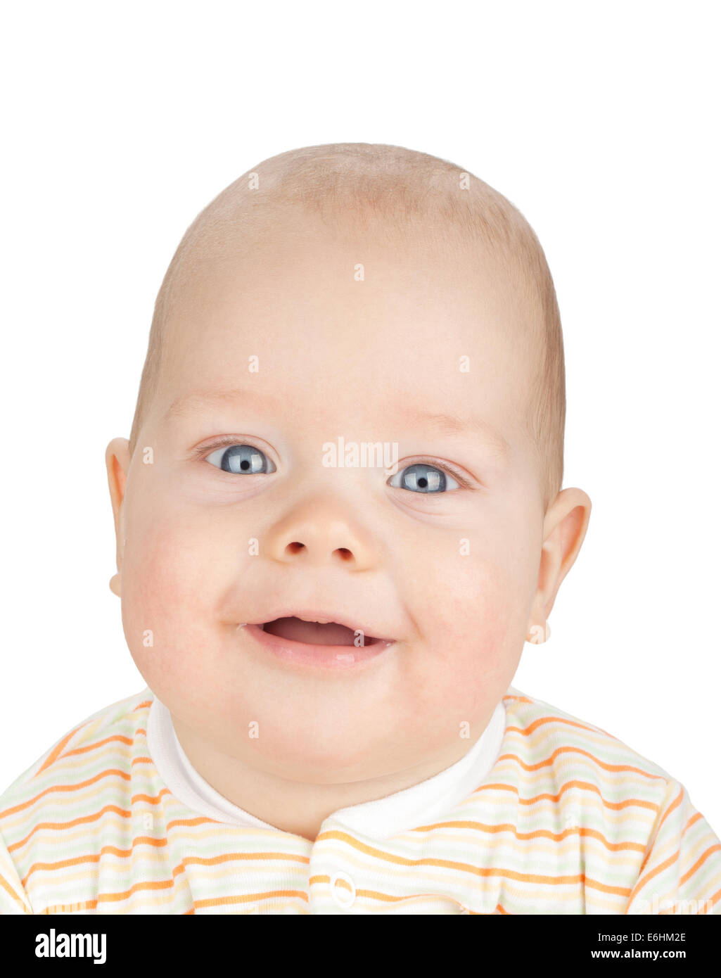 Closeup portrait of cute baby isolated on white Stock Photo - Alamy