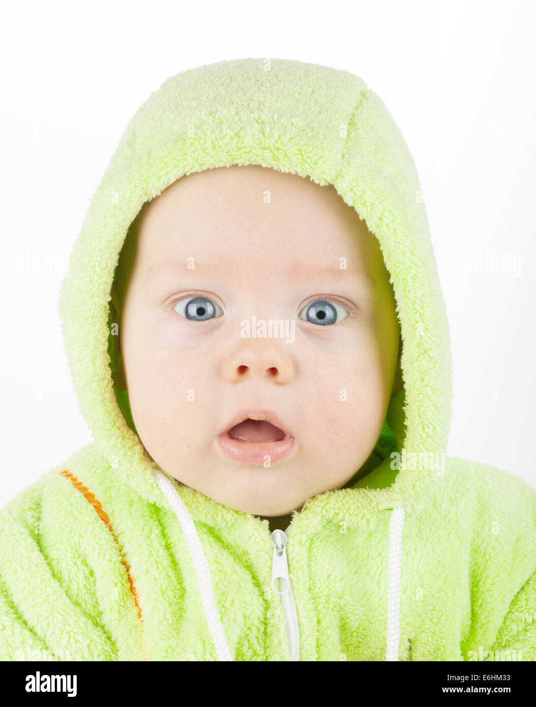 Closeup portrait of cute baby on white Stock Photo - Alamy