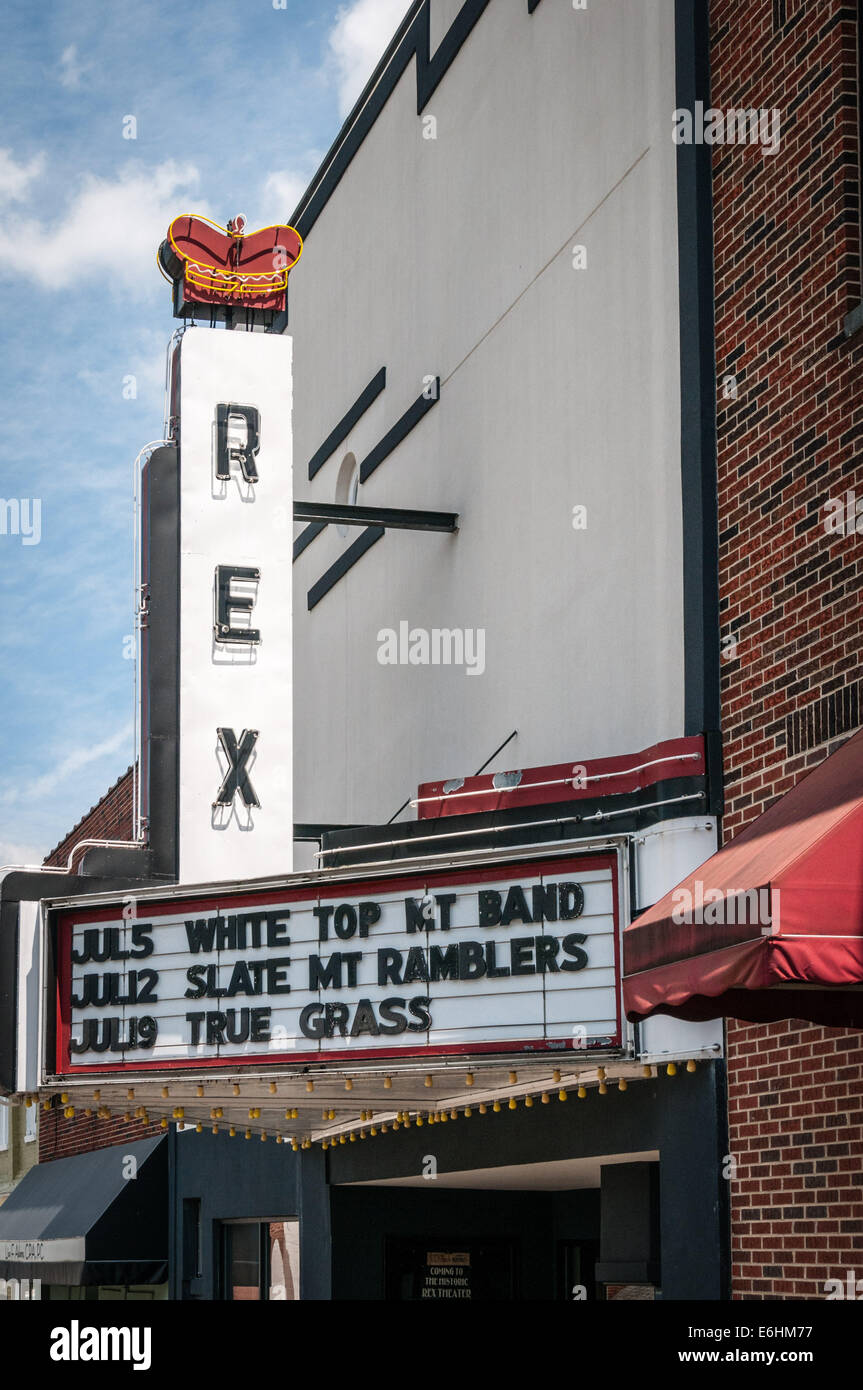 Rex Theater, 113 East Grayson Street, Galax, Virginia Stock Photo Alamy