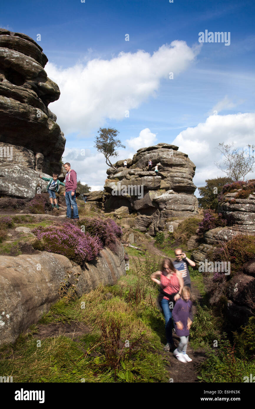 Brimham Rocks Climb People at Brimham Rocks; Brimham Crags a collection of balancing ...