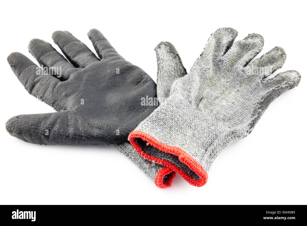 Gardening protective gloves isolated on white background Stock Photo