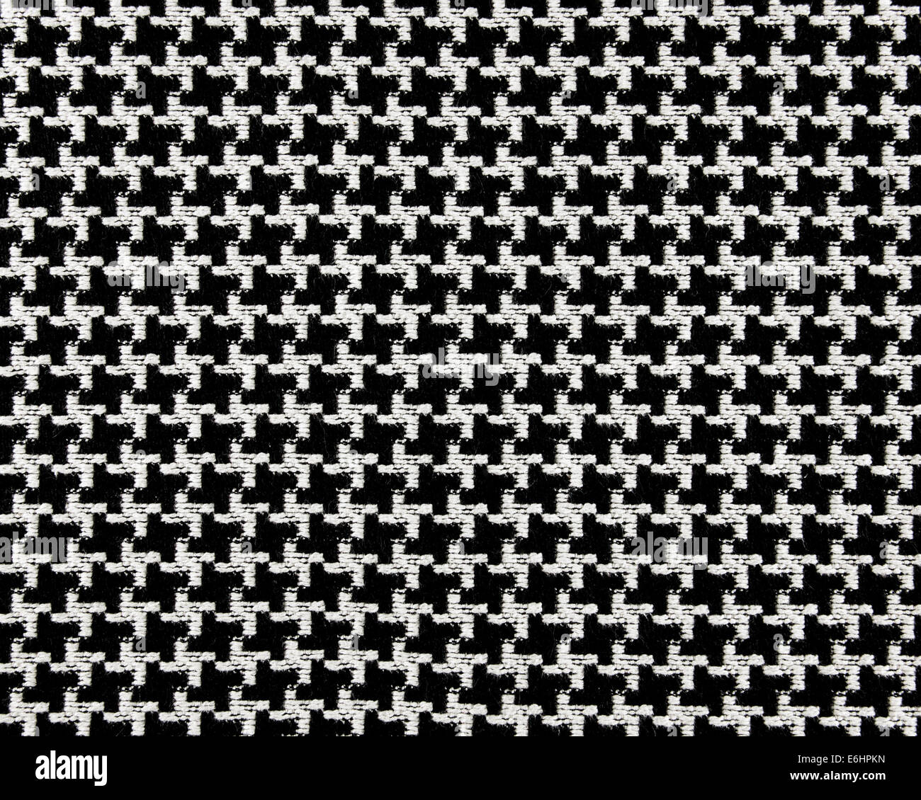 Black and white cotton fabric in abstract pattern for background or texture Stock Photo