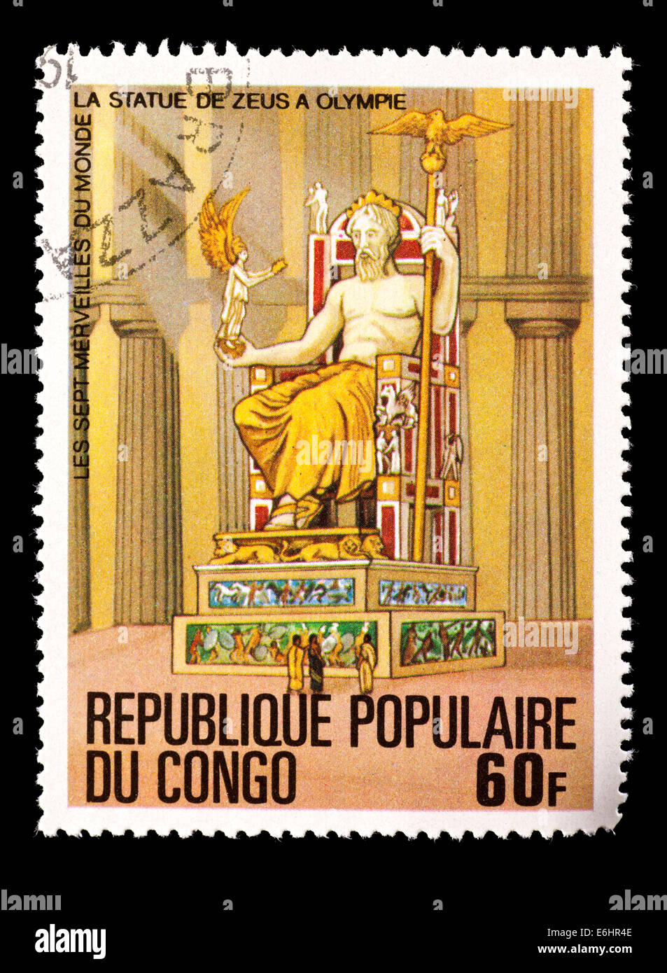 Postage stamp from The People's Republic of Congo depicting the Statue ...