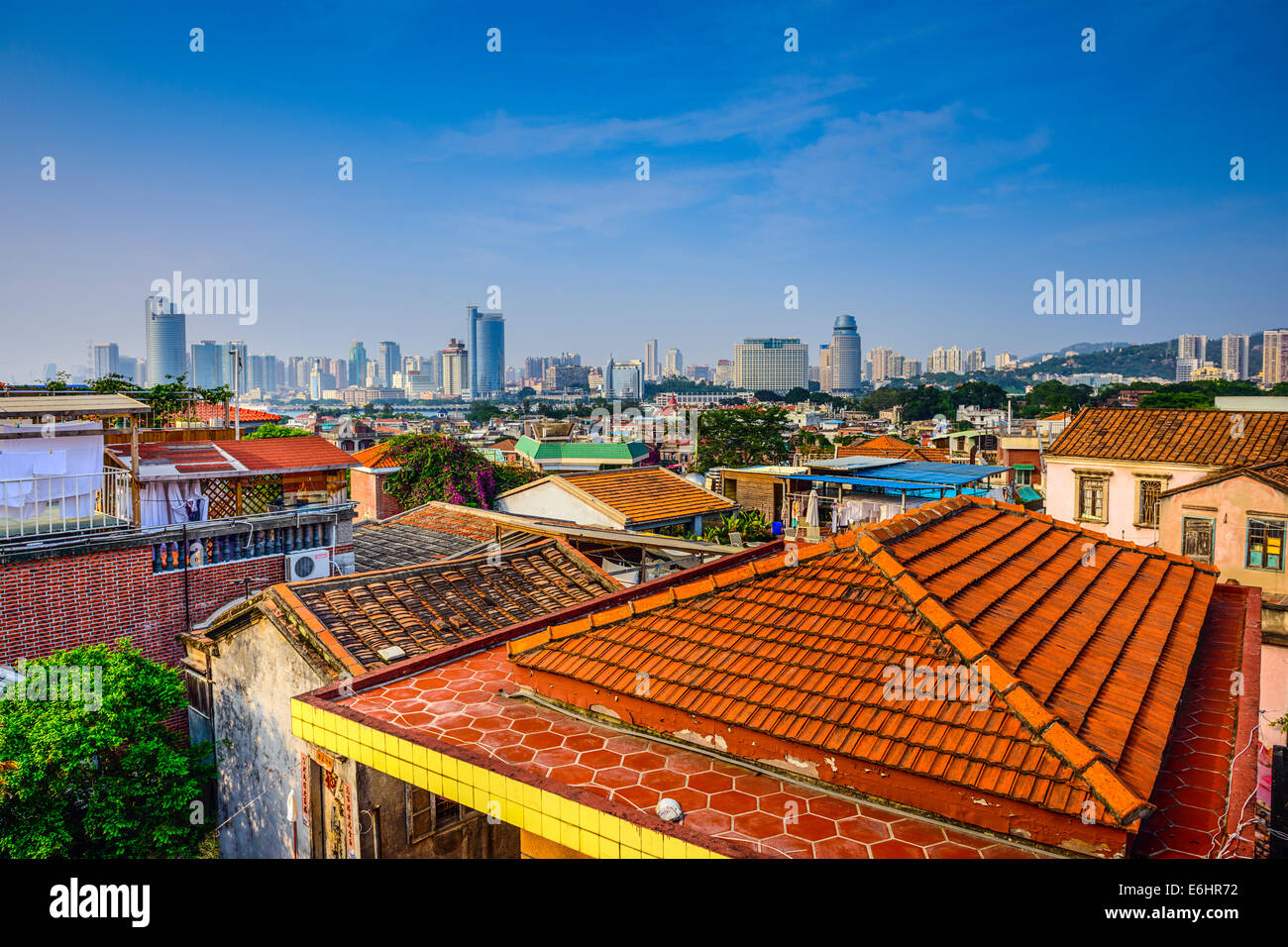Xiamen, China cityscape from Gulangyu Island Stock Photo Alamy