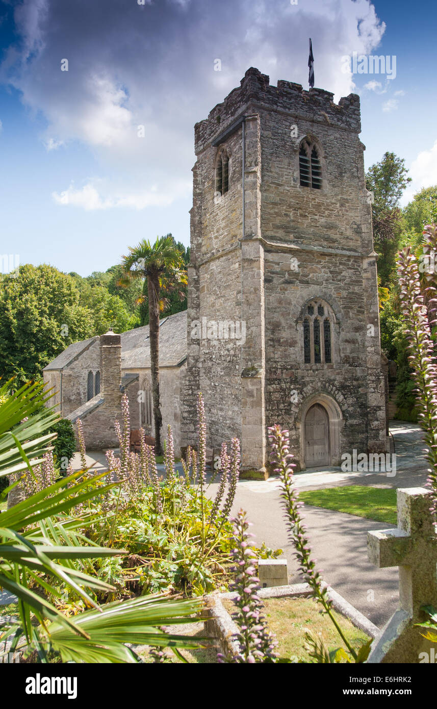 Saint Just in Roseland Church, Cornwall, England Stock Photo Alamy
