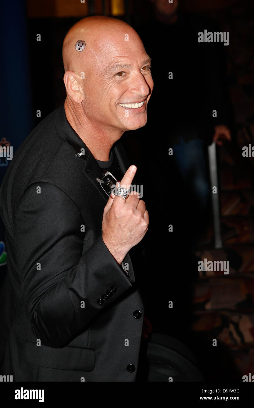 Comedian Howie Mandel attends the backstage post-show red carpet for NBC's 'America's Got Talent' Season 9 at Radio City. Stock Photo