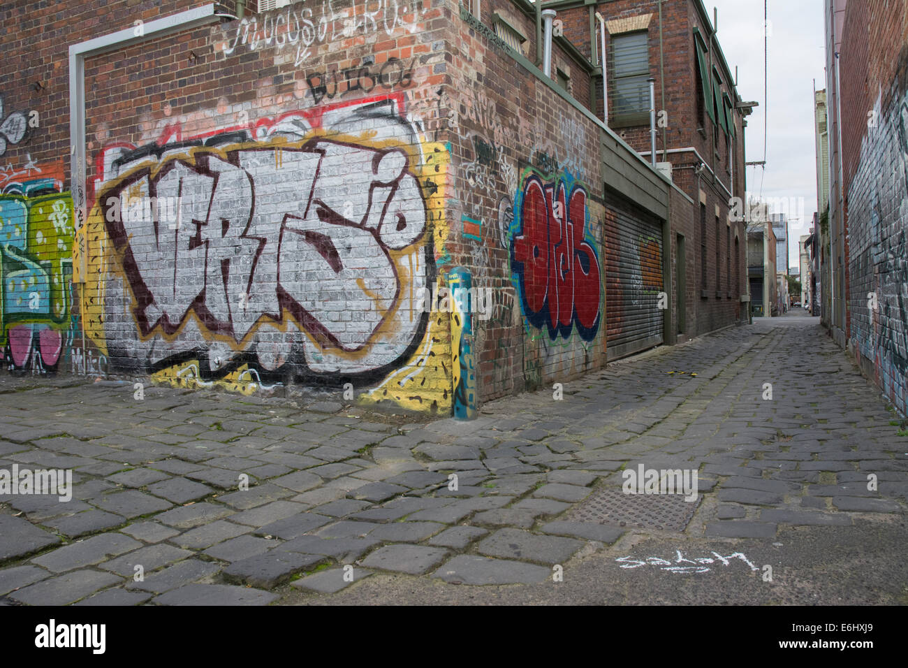 Graffiti Alley Fitzroy Melbourne Australia Stock Photo Alamy