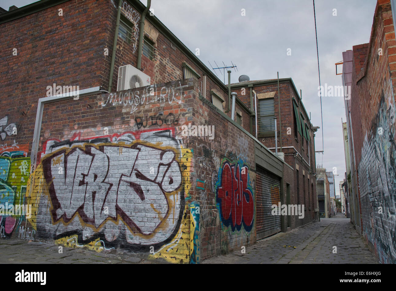 Graffiti Alley Fitzroy Melbourne Australia Stock Photo Alamy