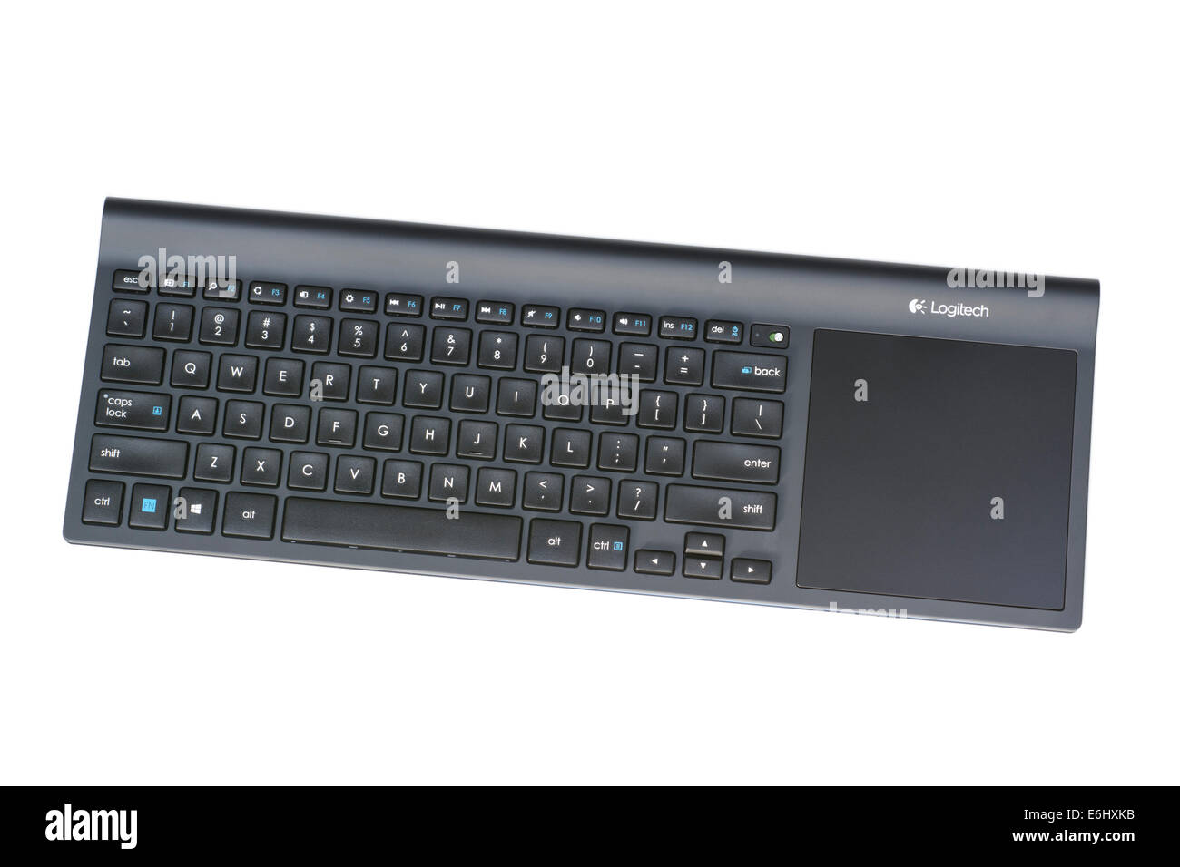 Wireless Keyboard with Touch Pad replaces Mouse Integrated All-in-One Keyboard Stock Photo