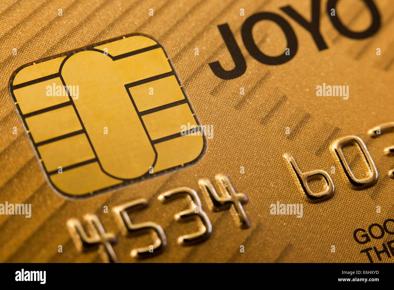 Credit card with smart chip technology Stock Photo