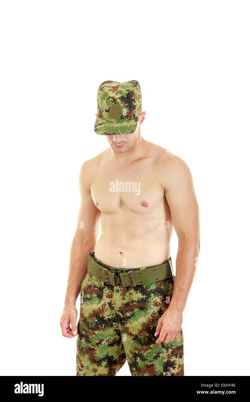Men army naked