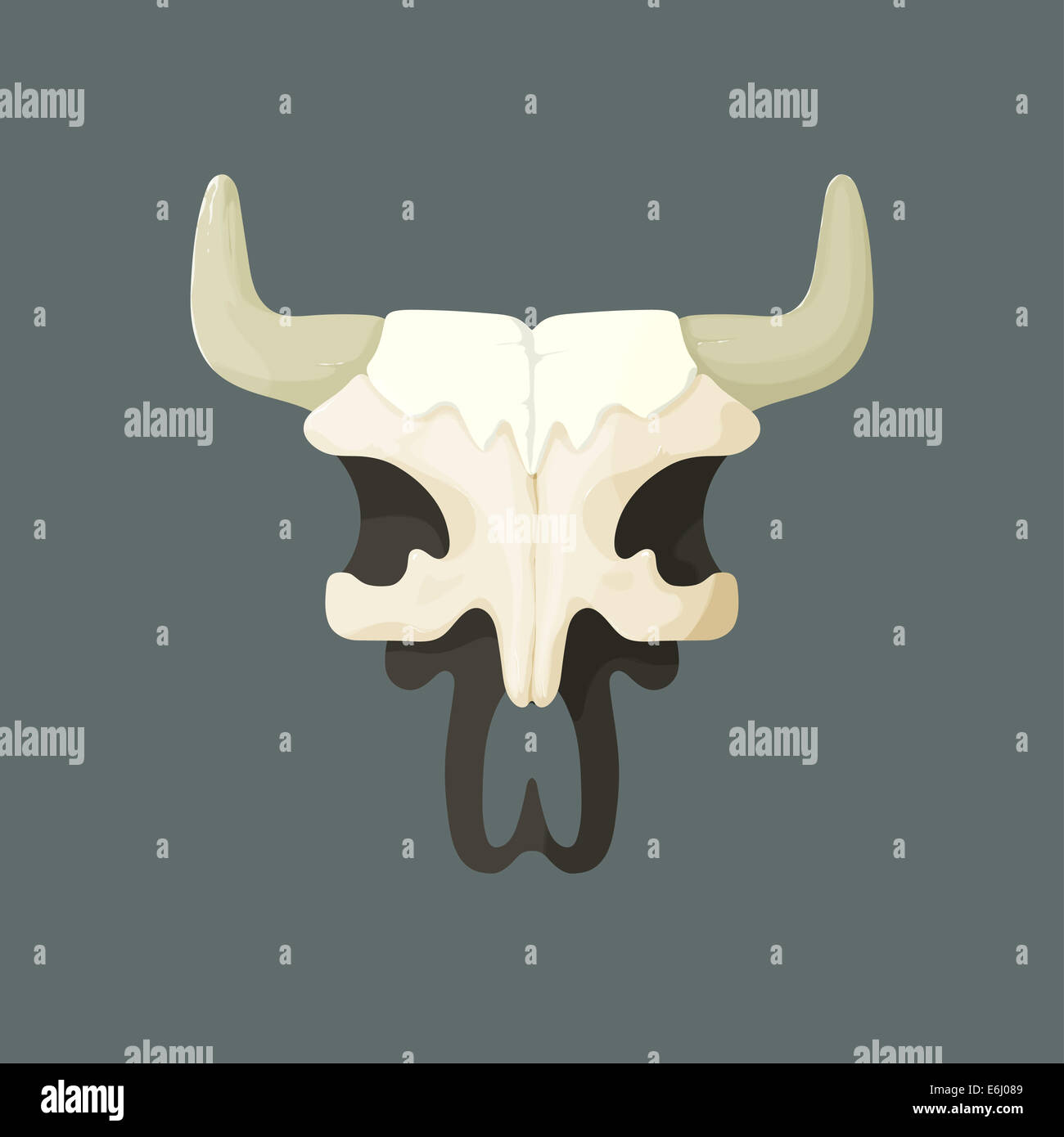 Vector illustration of bull skull from Wild West Stock Photo
