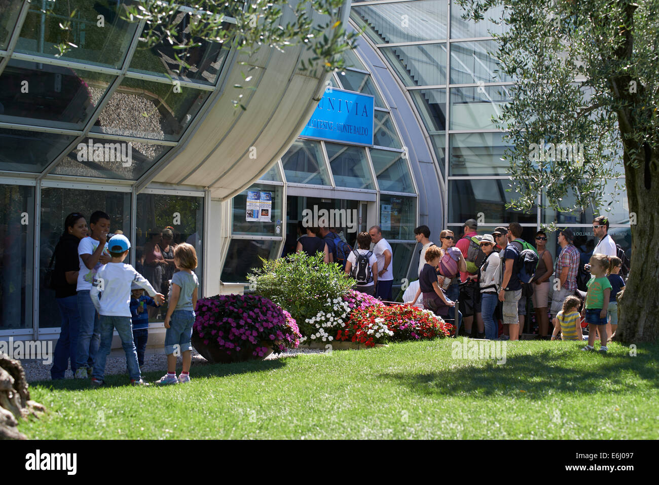 Cable car cableway station on Mt. Monte Baldo, Lago di Garda
