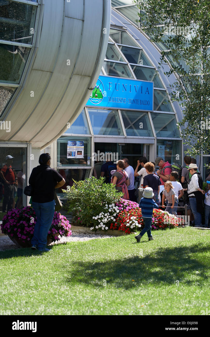 Cable car cableway station on Mt. Monte Baldo, Lago di Garda