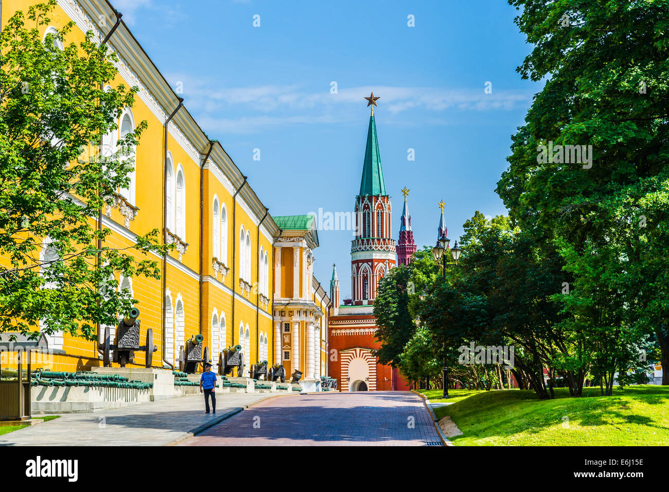 Moscow Kremlin Tour - 17. Closer look at Senate square Stock Photo