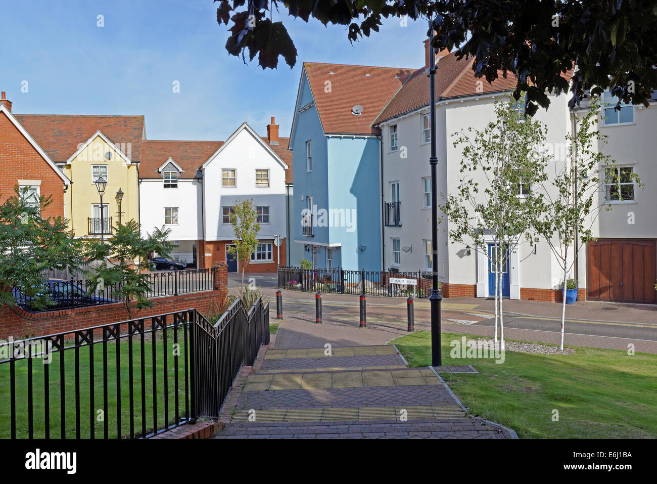 Modern urban housing in a UK town centre. Colchester,Essex Stock