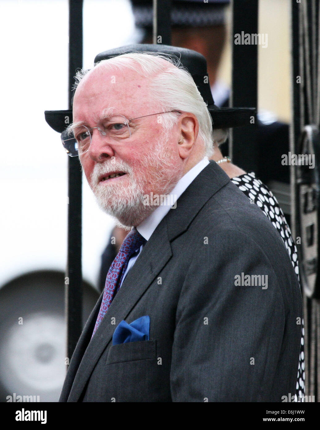 London, UK. 31st Aug, 2007. Lord Richard Attenborough arrives for the Service of Thanksgiving for the life of Diana, Princess of Wales, at the Guards' Chapel in London, England, 31 August 2007. Prince William and Prince Harry organised the Thanksgiving Service to commemorate the life of their mother on the tenth anniversary of her death. Photo: Albert Nieboer ()/dpa/Alamy Live News Stock Photo