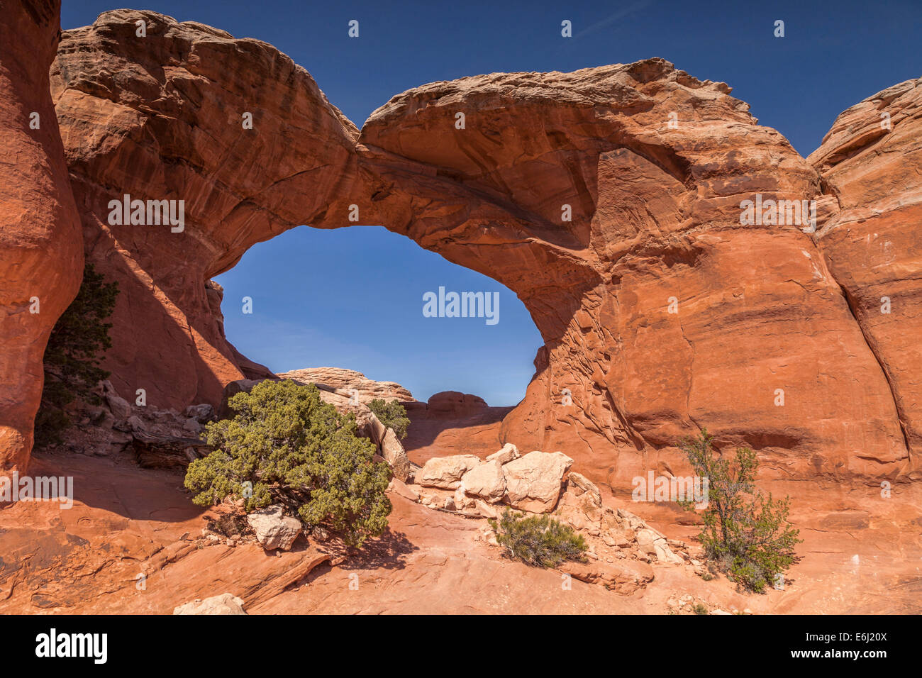 Broken Arch, Arches National Park, Utah, USA. Stock Photo