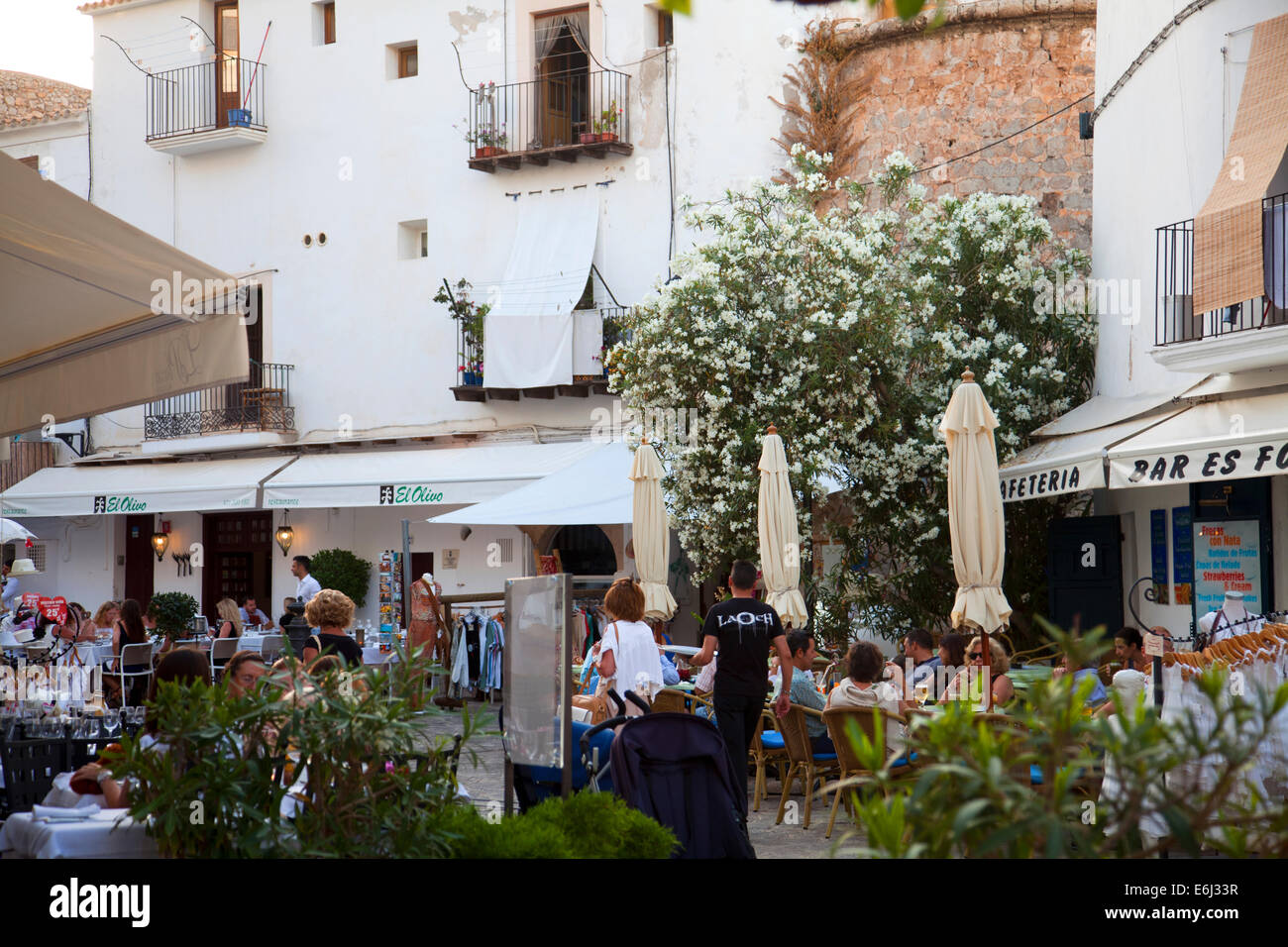 Dalt Vila Place in Old Town Stock Photo Alamy